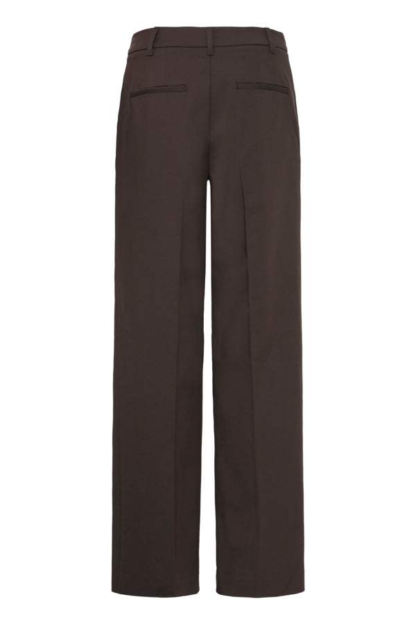 Bindy HW pant wide leg brúnar