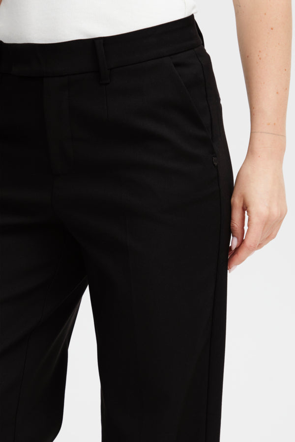 Bindy HW pant wide leg svartar
