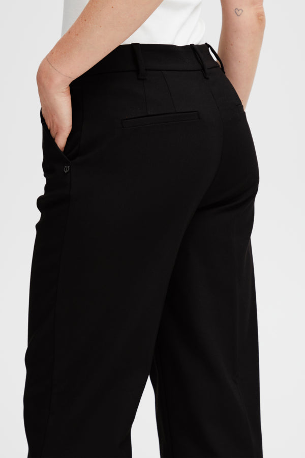Bindy HW pant wide leg svartar