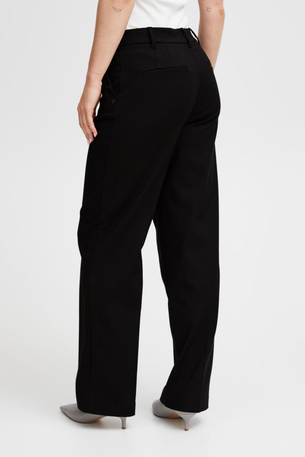 Bindy HW pant wide leg svartar