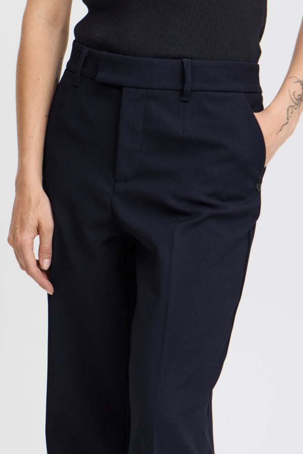 Bindy HW pant wide leg dökk bláar