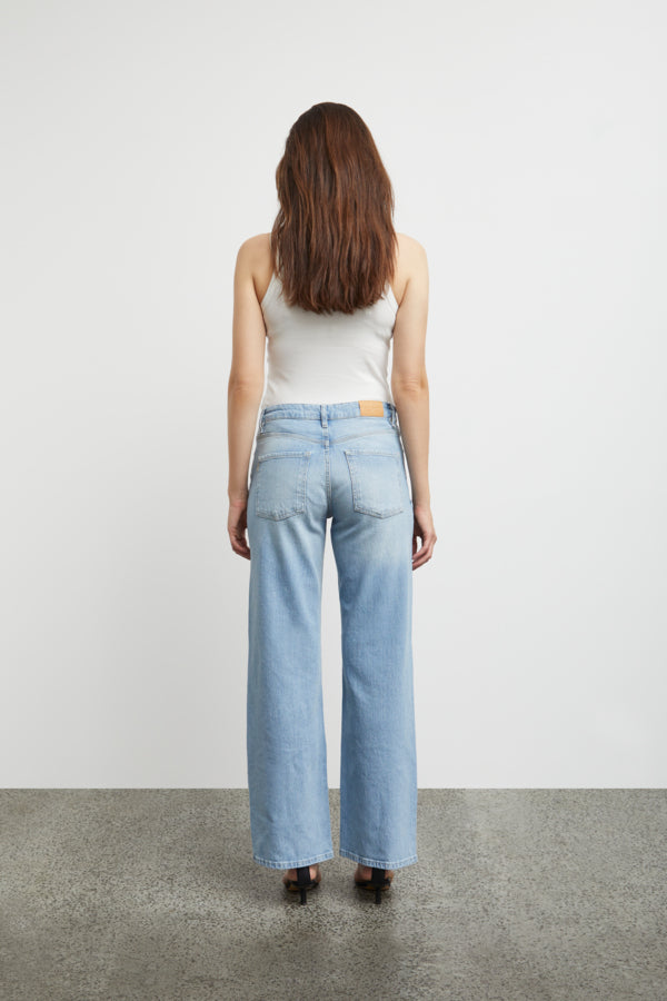 Vega HW jeans Wide leg Stone blue