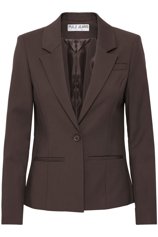 Bindy short blazer brúnn