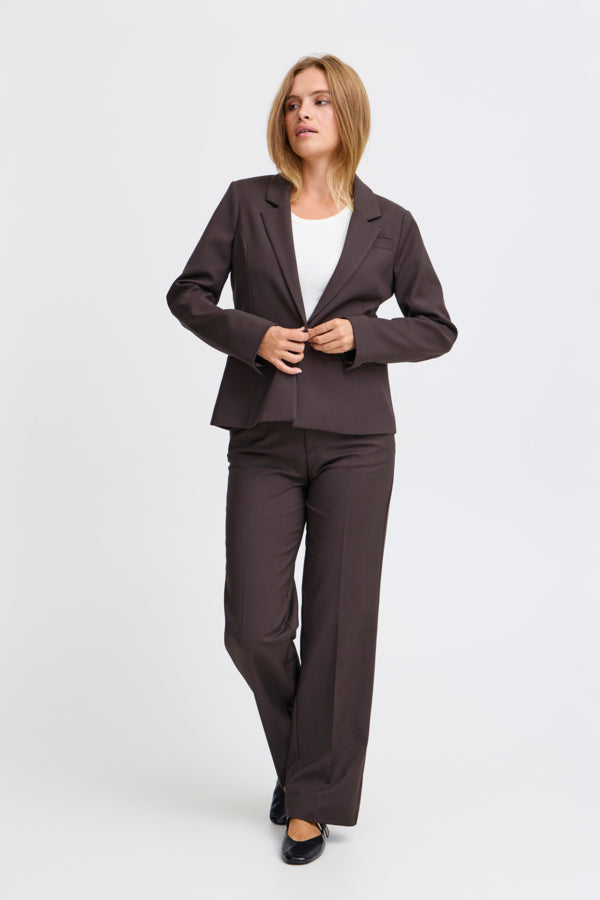 Bindy short blazer brúnn
