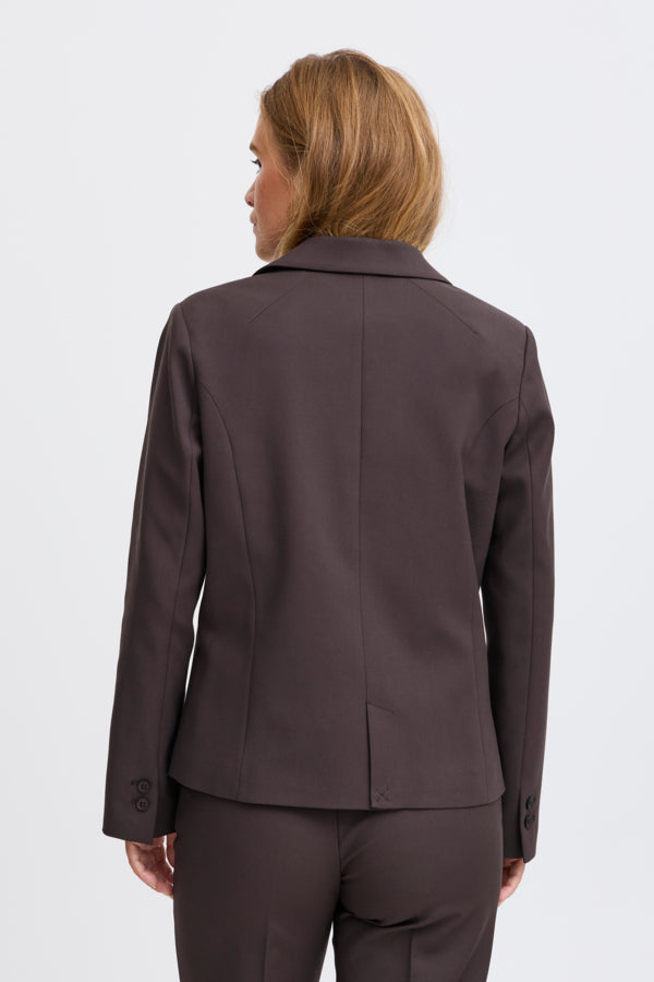 Bindy short blazer brúnn