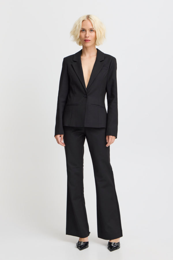 Bindy short blazer svartur