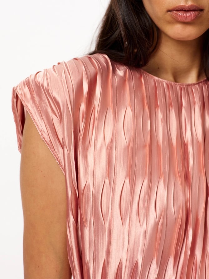 Lexis Plissé maxi dress