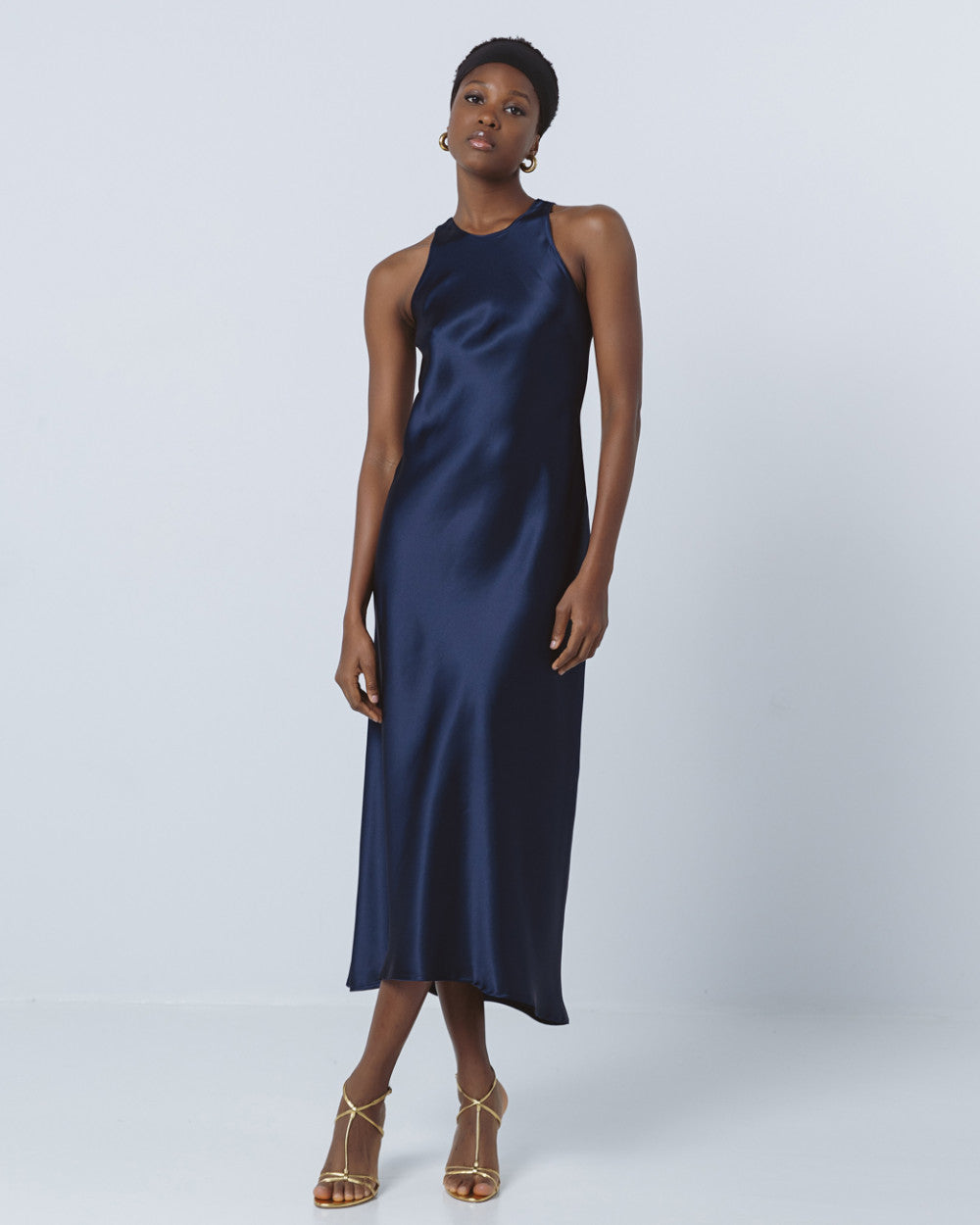 Satin sleeveless dress