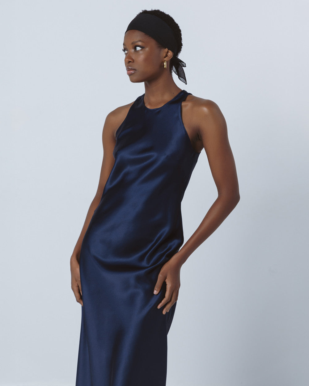 Satin sleeveless dress