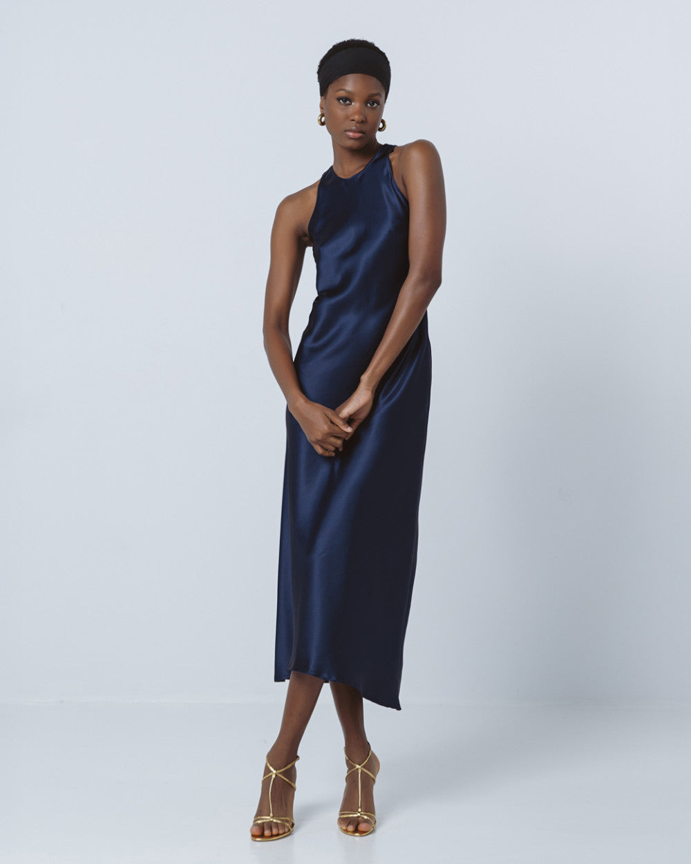 Satin sleeveless dress