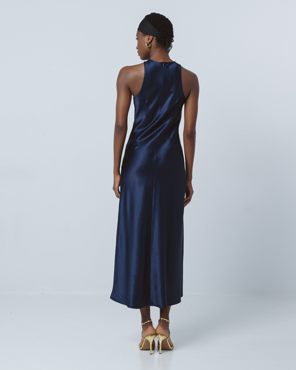 Satin sleeveless dress