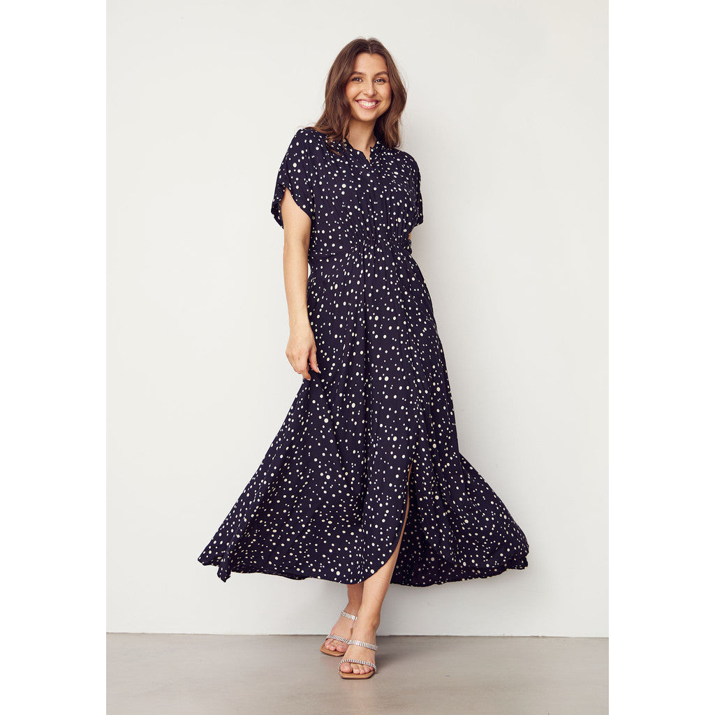 Gyta dress Black w/Sand Drops