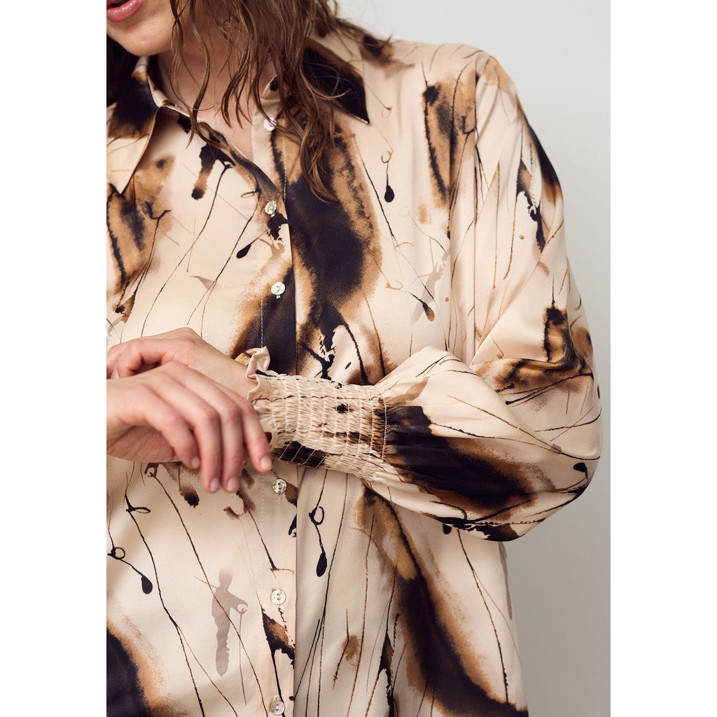 Melba brúnmynstruð skyrta