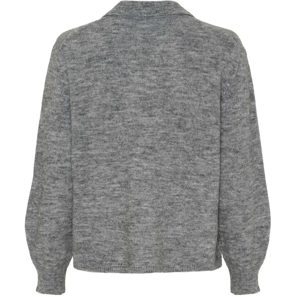 Anna Colar Cardigan Grey Melange