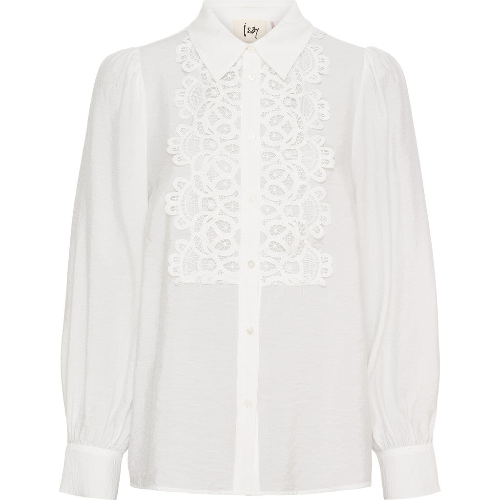 Hvít síðermaskyrta Lotus