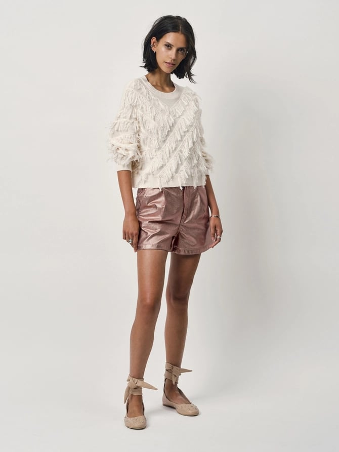 Rious Croped fringed sweater
