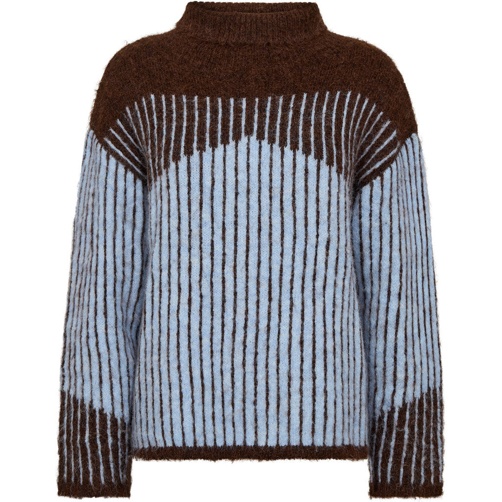 Sino knit pullover brún/blá