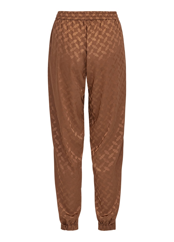 Cora pants Camel keffiyeh jacquard