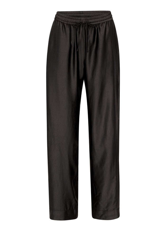 Garcia pants - black rich satin
