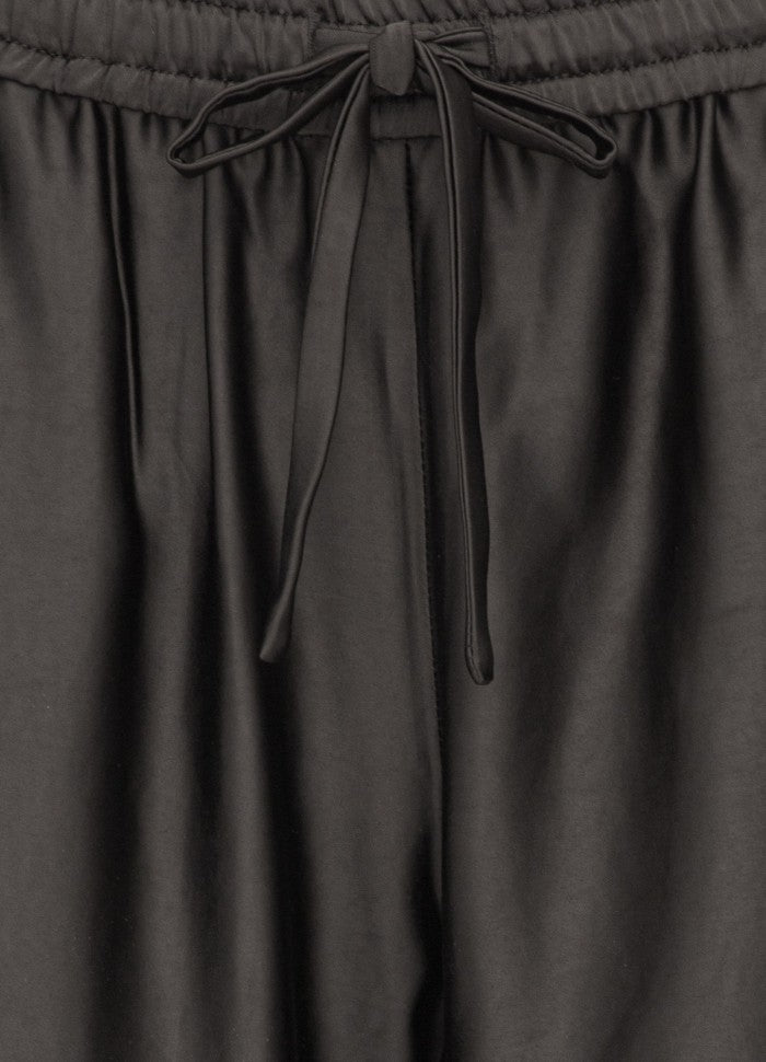 Garcia pants - black rich satin