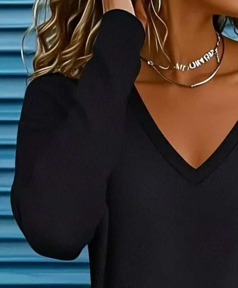 Langermabolur-V hálsmal