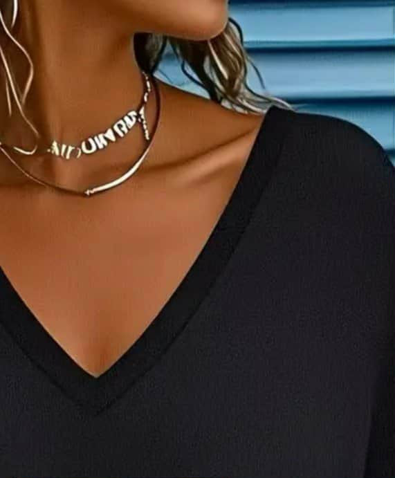 Langermabolur-V hálsmal