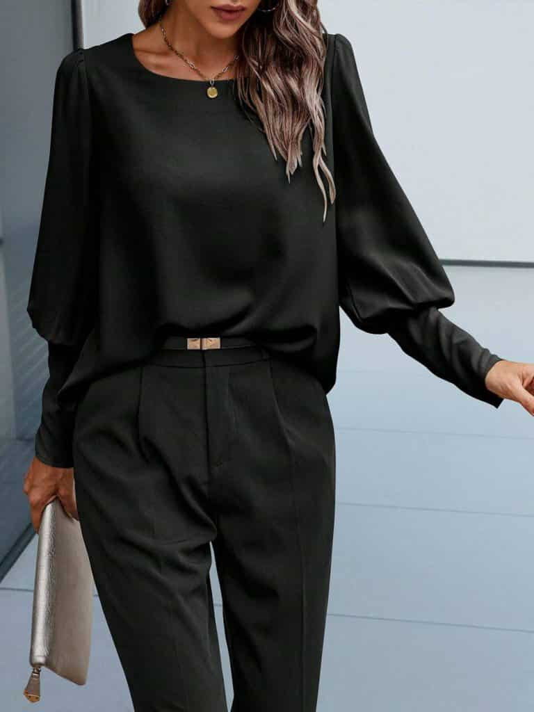 Langermasskyrta með púffermum