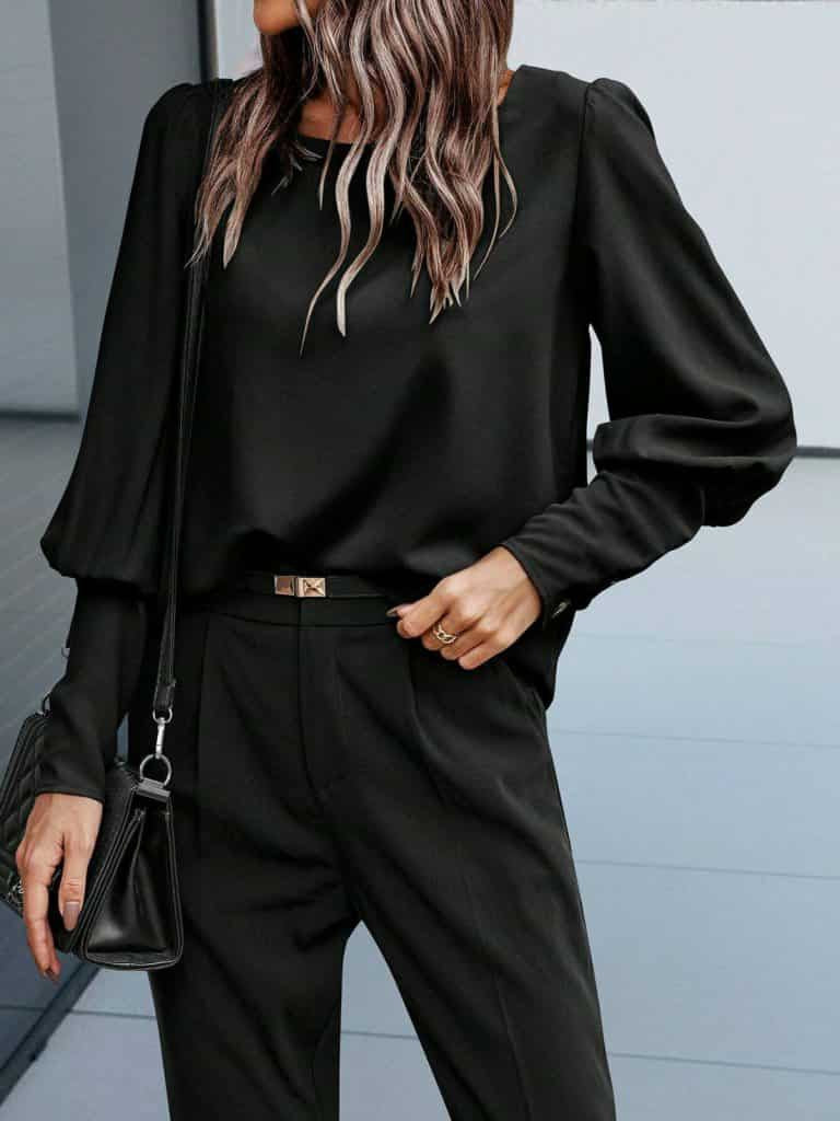 Langermasskyrta með púffermum