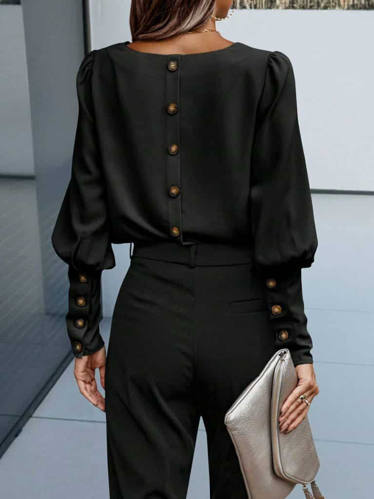 Langermasskyrta með púffermum