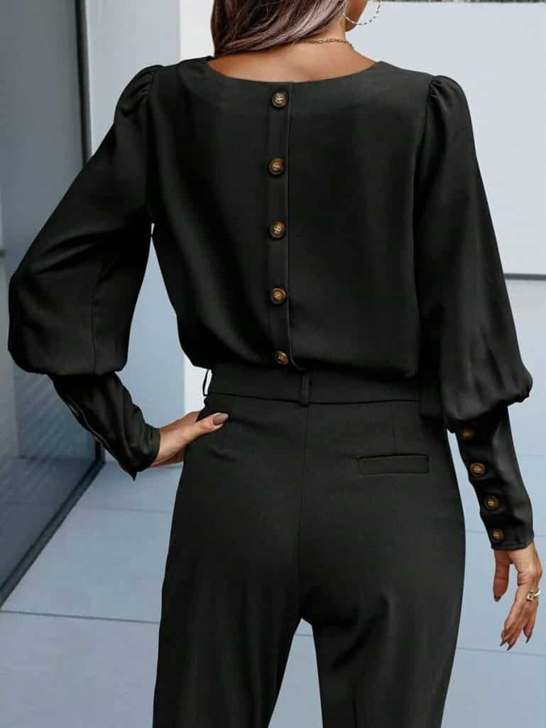 Langermasskyrta með púffermum