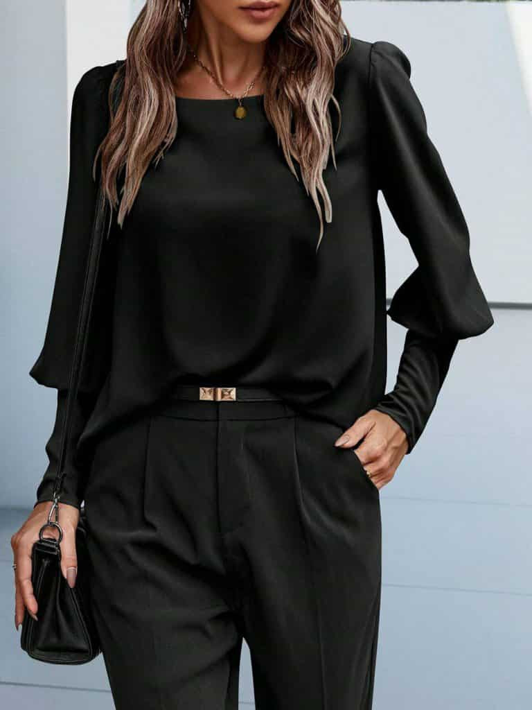 Langermasskyrta með púffermum