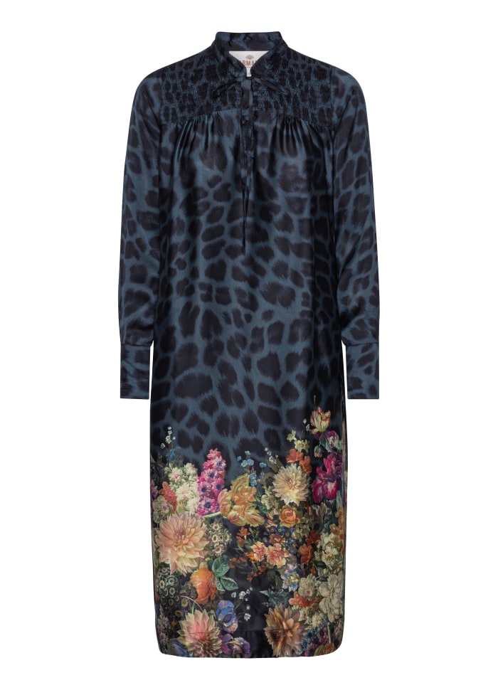 Joelle dress navy flower leopard