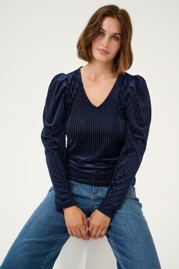 Langermabolur m. V-hálsmáli (Caca)