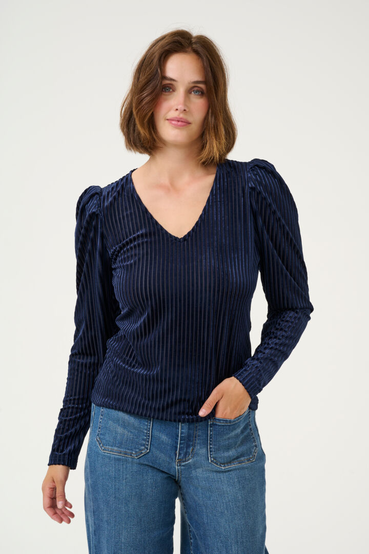 Langermabolur m. V-hálsmáli (Caca)