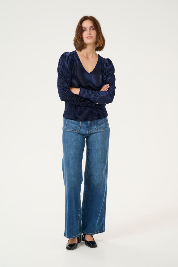 Langermabolur m. V-hálsmáli (Caca)