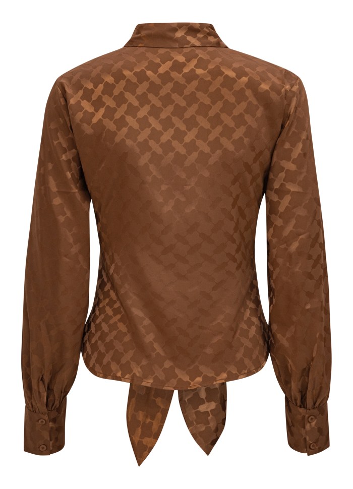Lee blússa Camel Keffiyeh jacquard