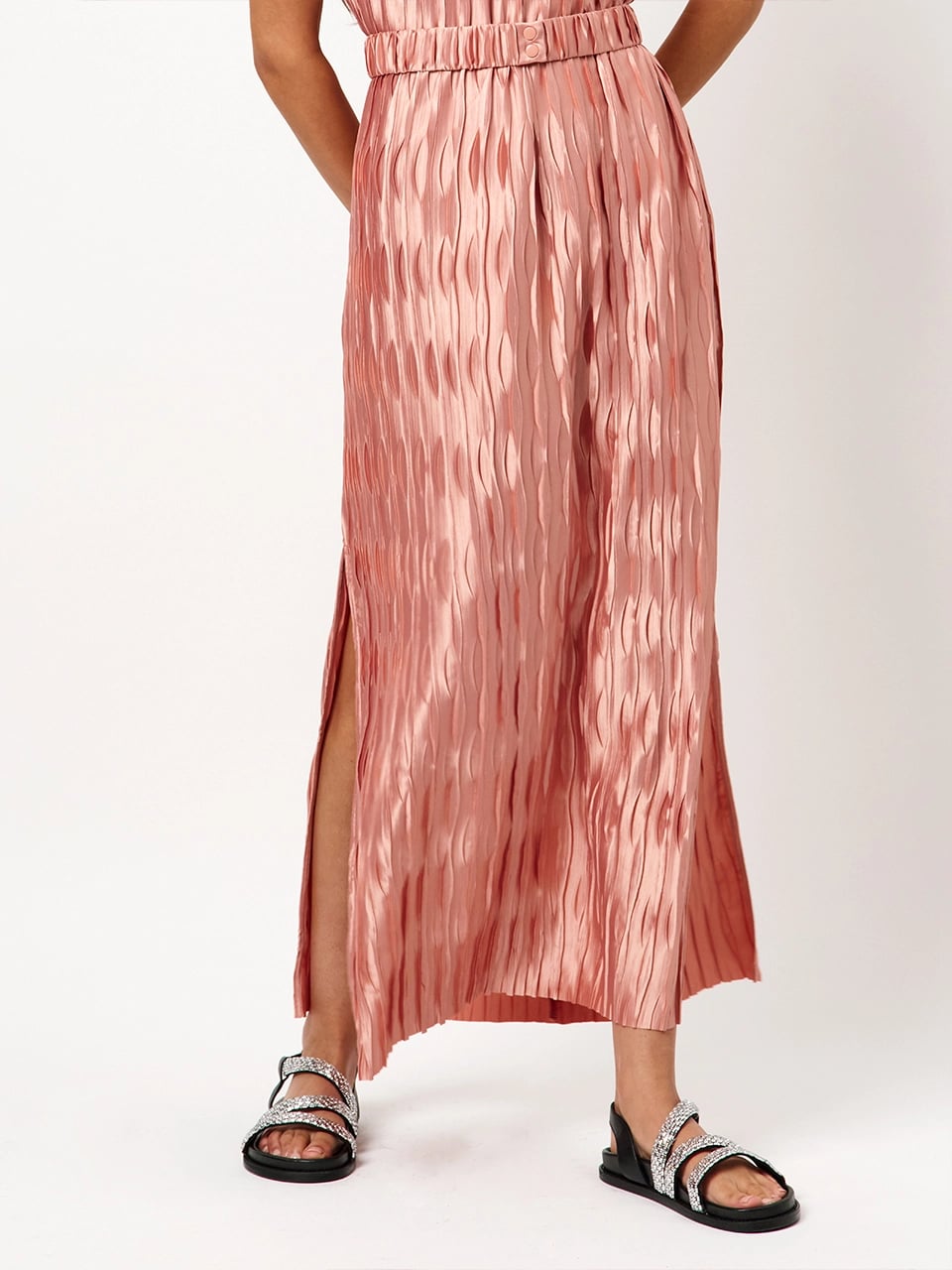 Lexis Plissé maxi dress