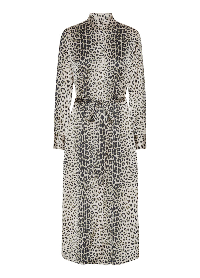 Jean dress Nude Leopard