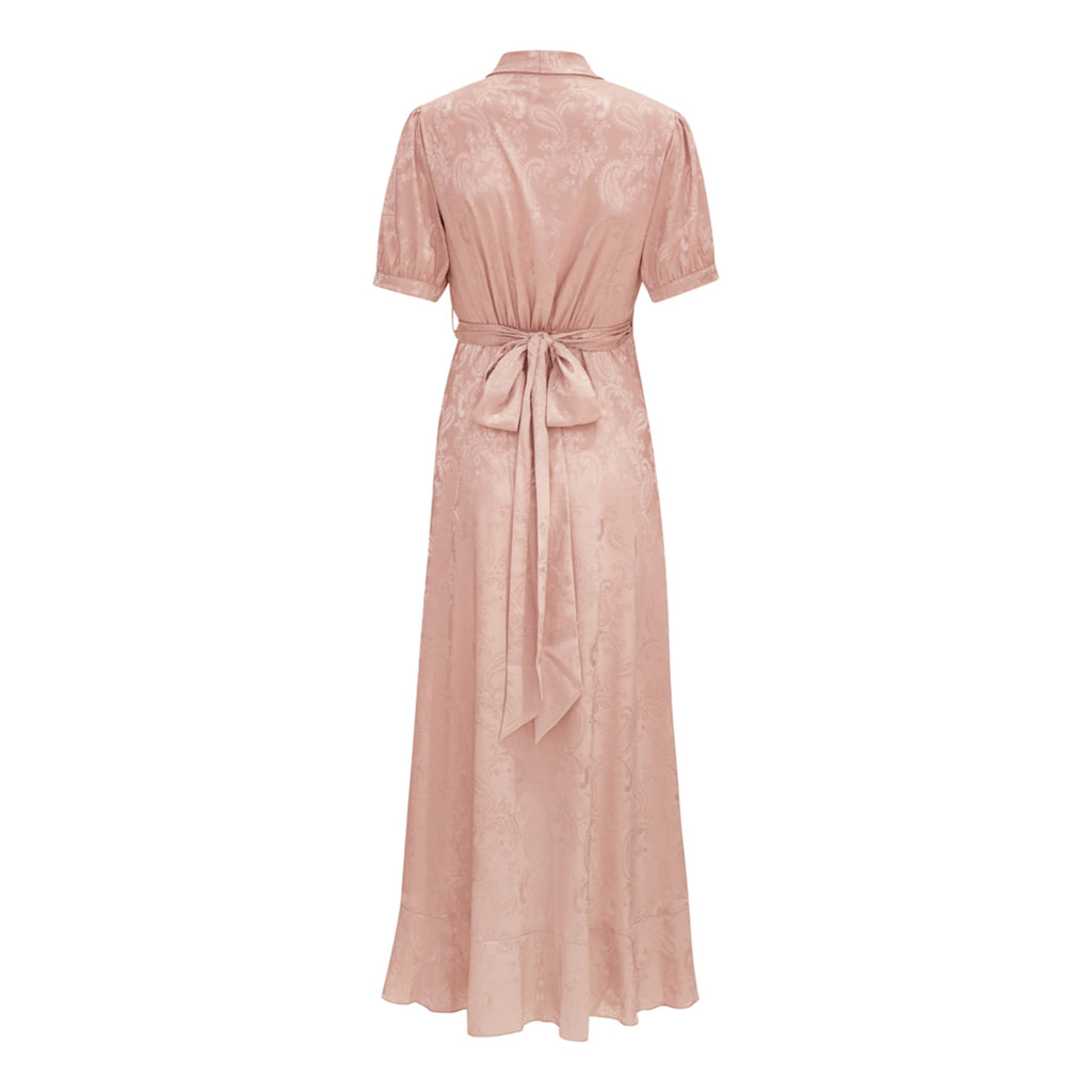 Iris dress rose jaquard