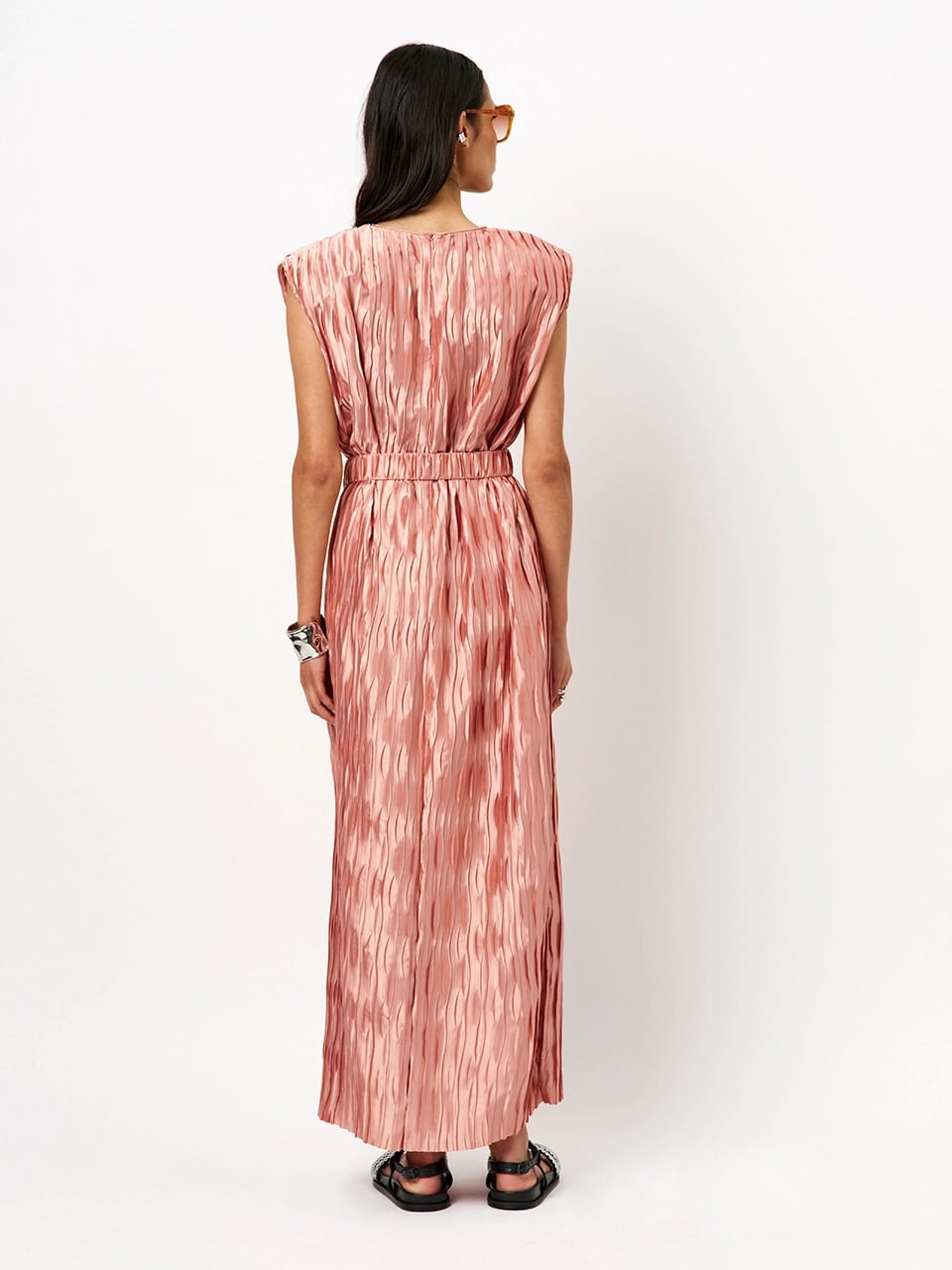 Lexis Plissé maxi dress