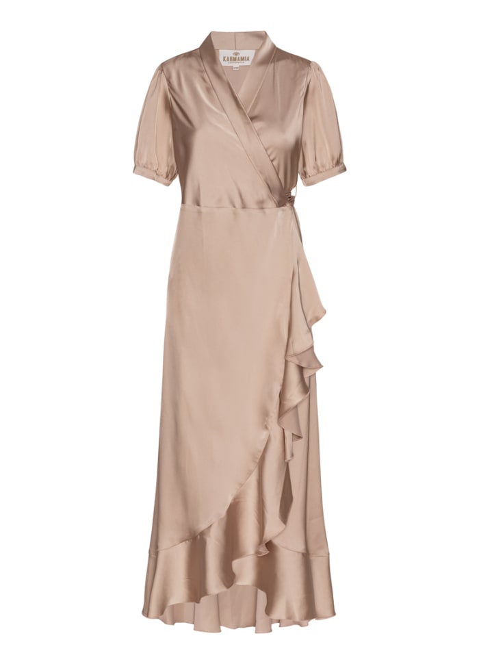 Iris dress Hammered Satin Blush