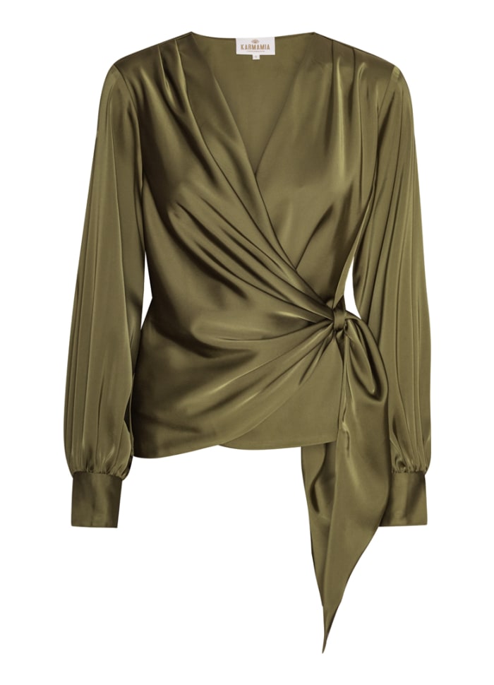 Ines blouse semi rich olive