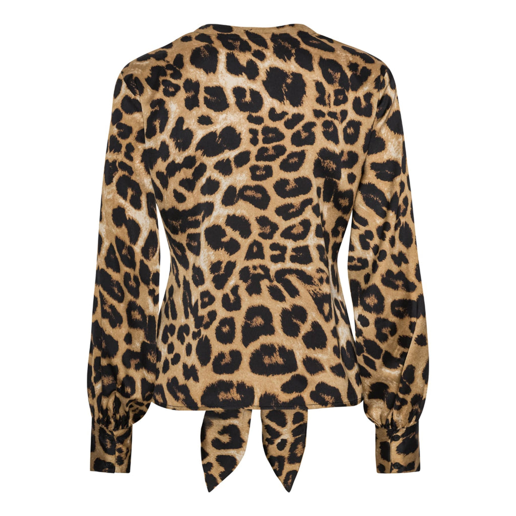 Blair blouse hammered leopard