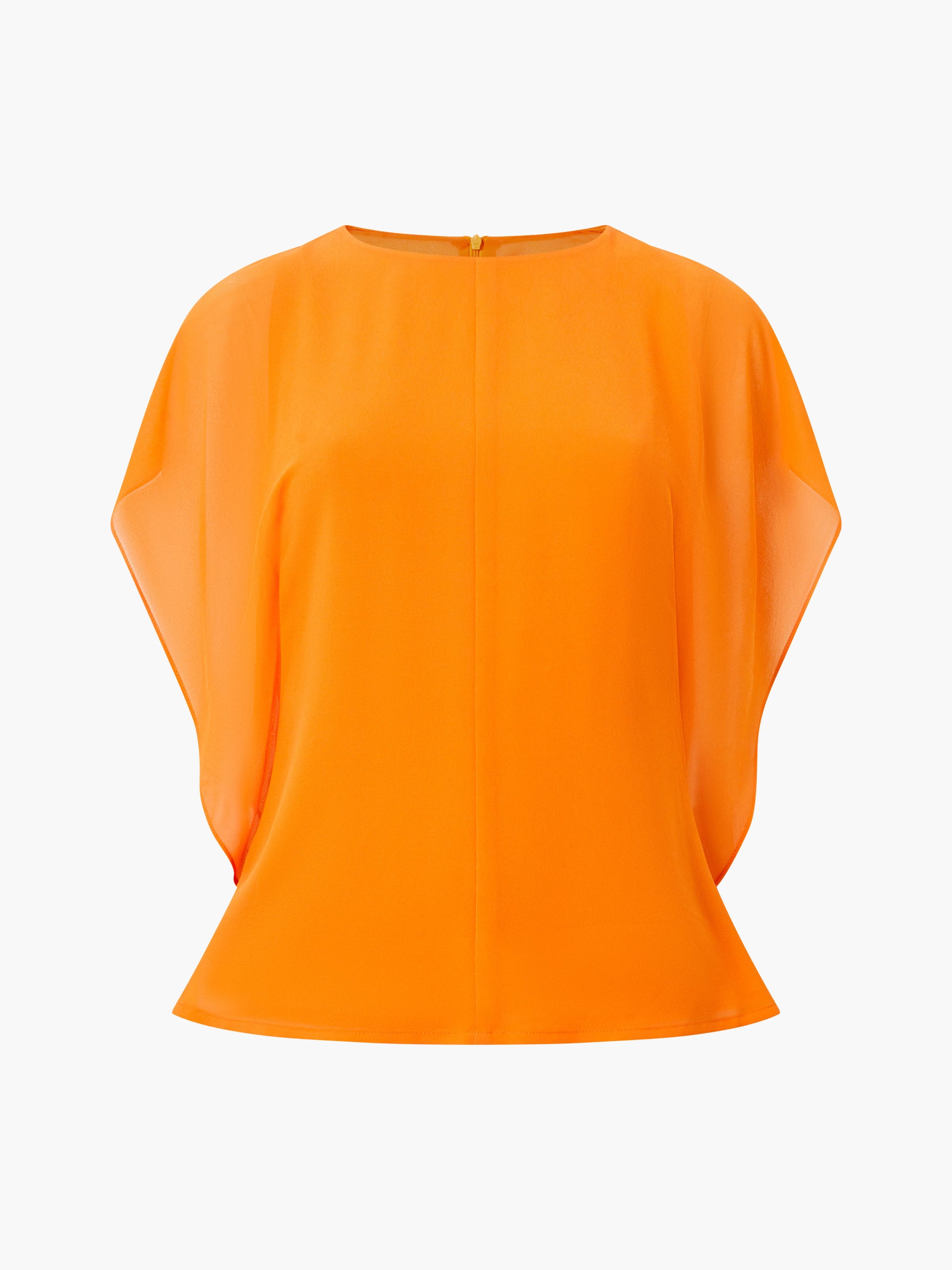 Eden Georgette Flutter Sleeve Top Orange