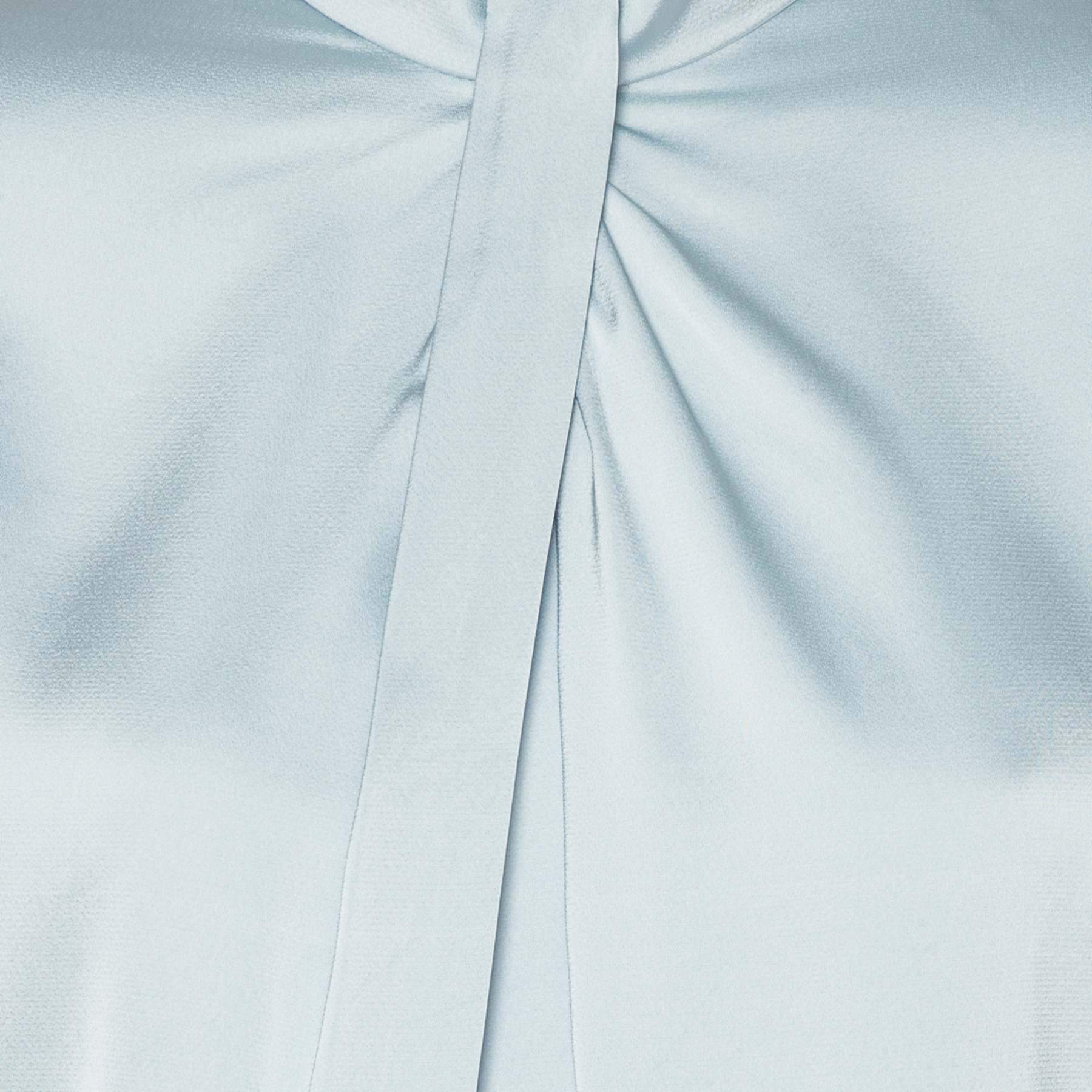 Tara blouse hammered sky