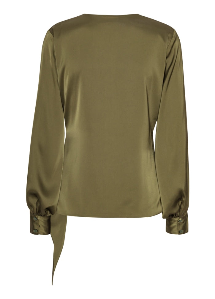 Ines blouse semi rich olive