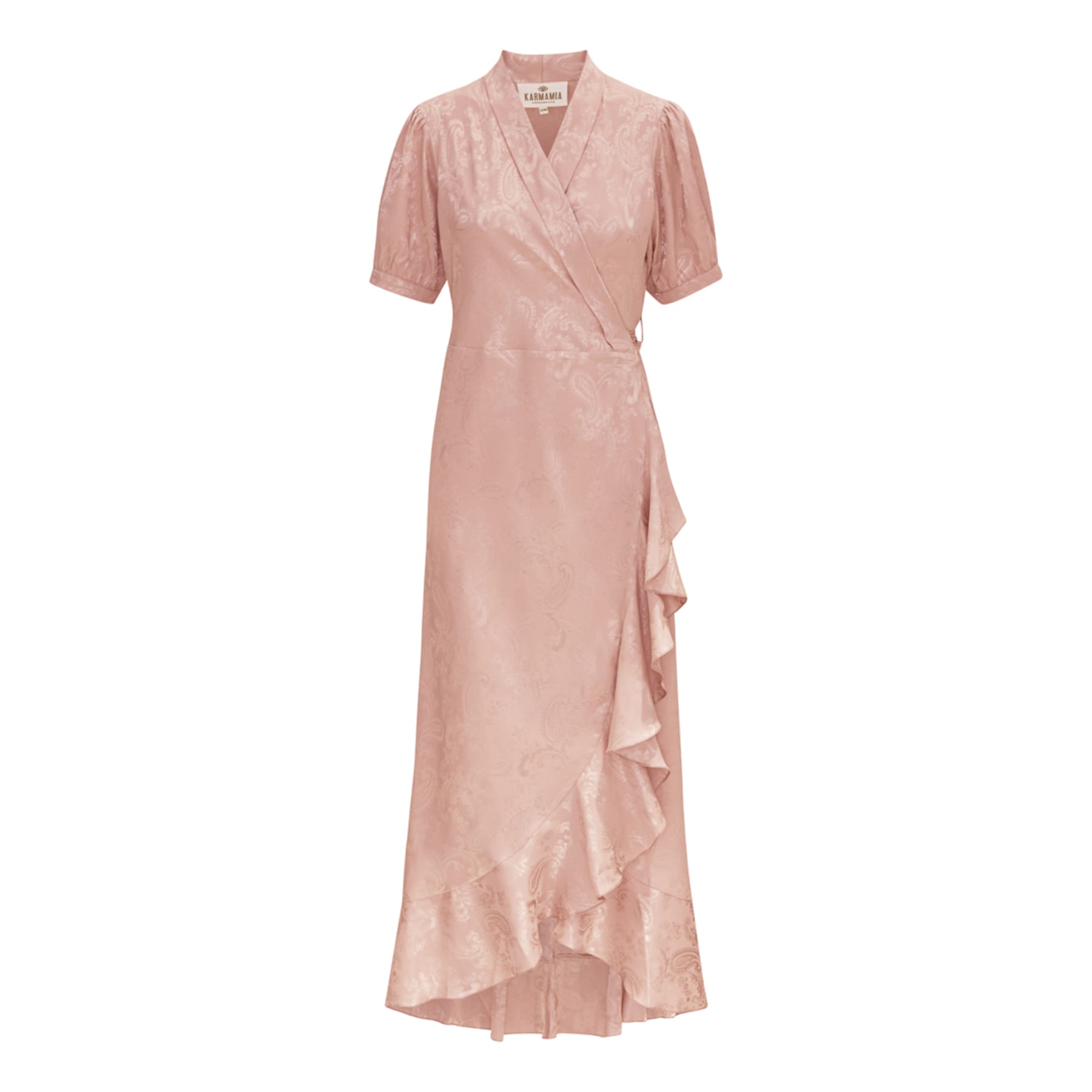 Iris dress rose jaquard