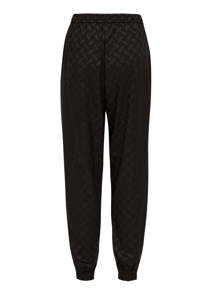 Cora pants Black Keffiyeh Jaquard