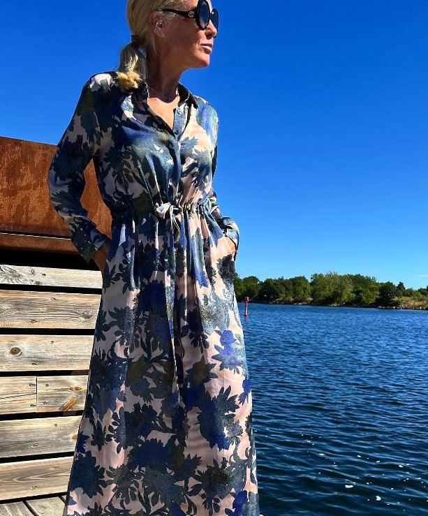 Nakita Maxi dress - Indigo flower
